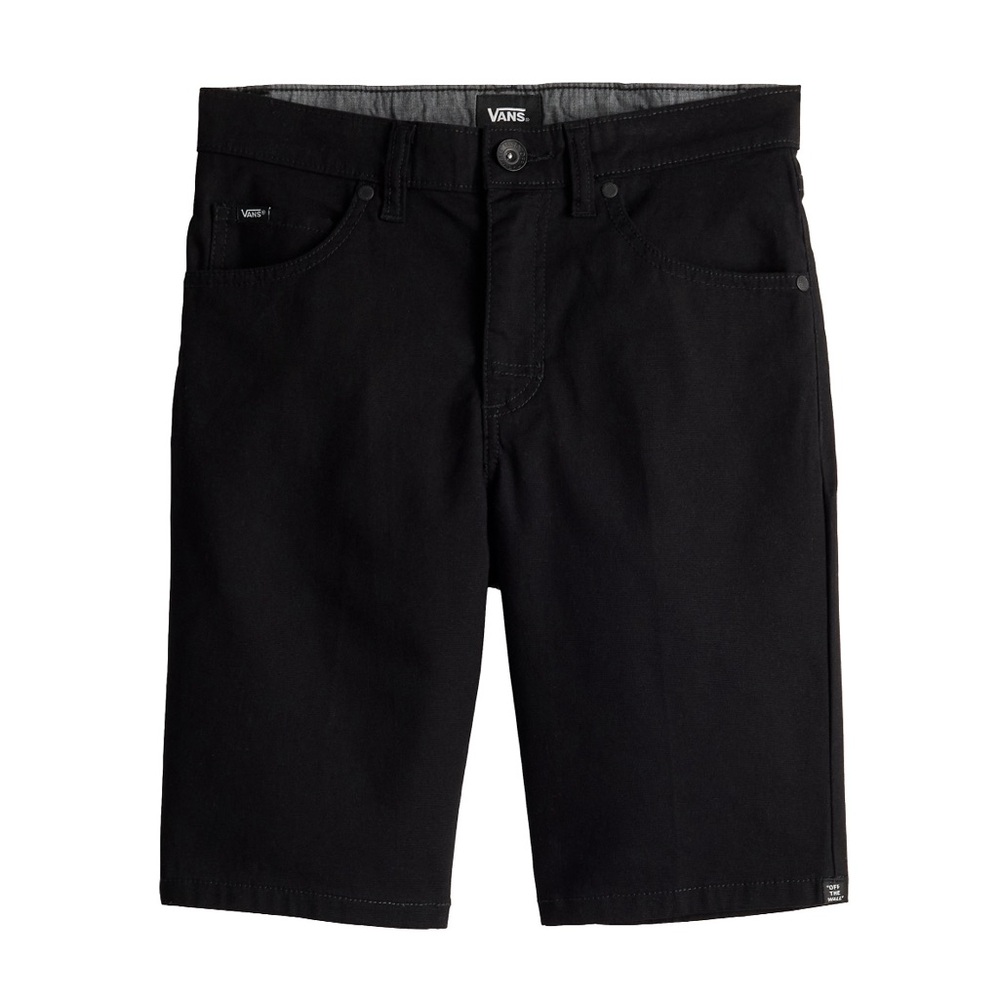NEW boys vans slim fit black shorts